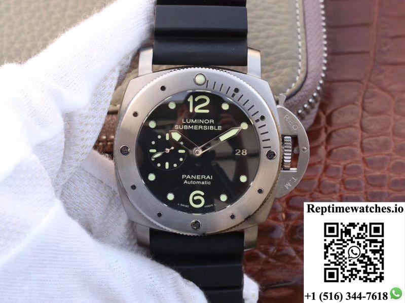 Panerai Luminor Submersible 1950 Amagnetic 3 Days Titanium Pam389 Vs Factory V2 Black Dial-Rep Time Watches