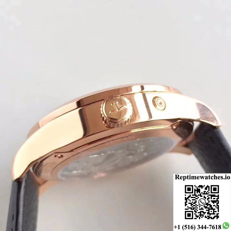 Jaeger-Lecoultre Master Grande Tradition Tourbillon Rose Gold White Dial-Rep Time Watches