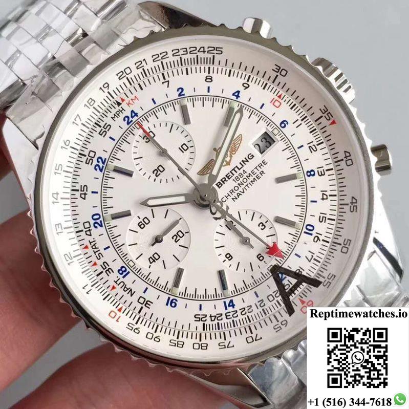 Breitling Navitimer World A2432212/G571-443A Jf Factory White Dial-Rep Time Watches