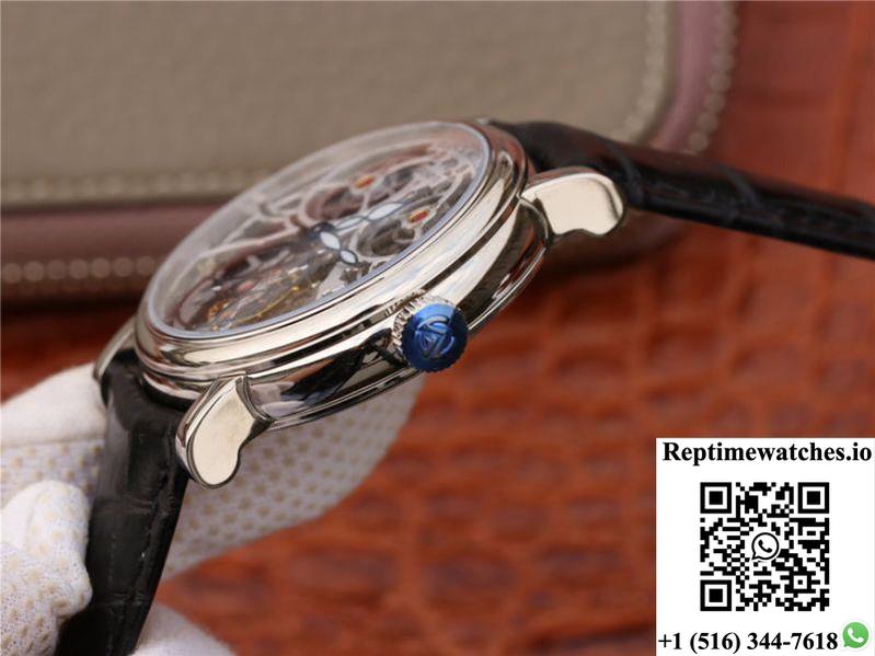 Franck Muller Giga Tourbillon 7048 T G Sqt Br Silver Skeleton Dial-Rep Time Watches