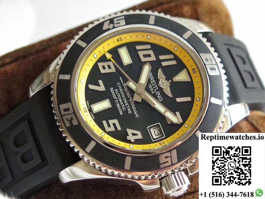 Breitling Superocean 42 Abyss Yellow A1736402/Ba32 Zf Factory Black &Amp; Yellow Dial-Rep Time Watches