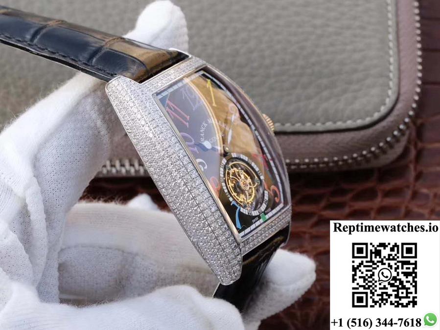 Franck Muller Crazy Color Dreams Tourbillon 8880 Black Dial-Rep Time Watches