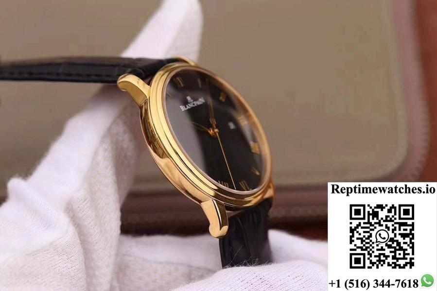 Blancpain Villeret Ultraplate 6651-1127-55B Zf Factory Black Dial-Rep Time Watches