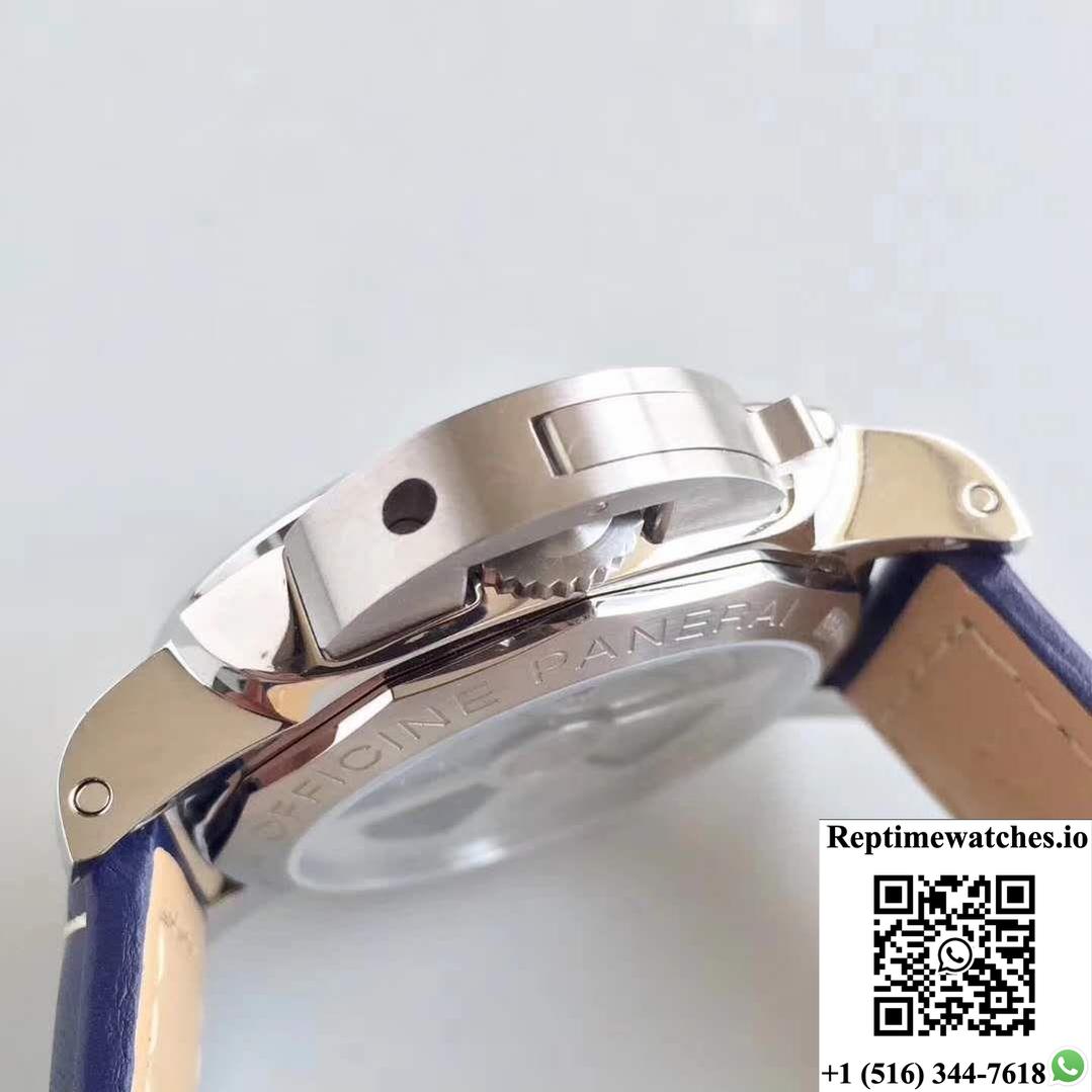 Panerai Luminor 1950 3 Days Gmt Acciaio Pam688 Vs Factory V2 Blue Dial-Rep Time Watches