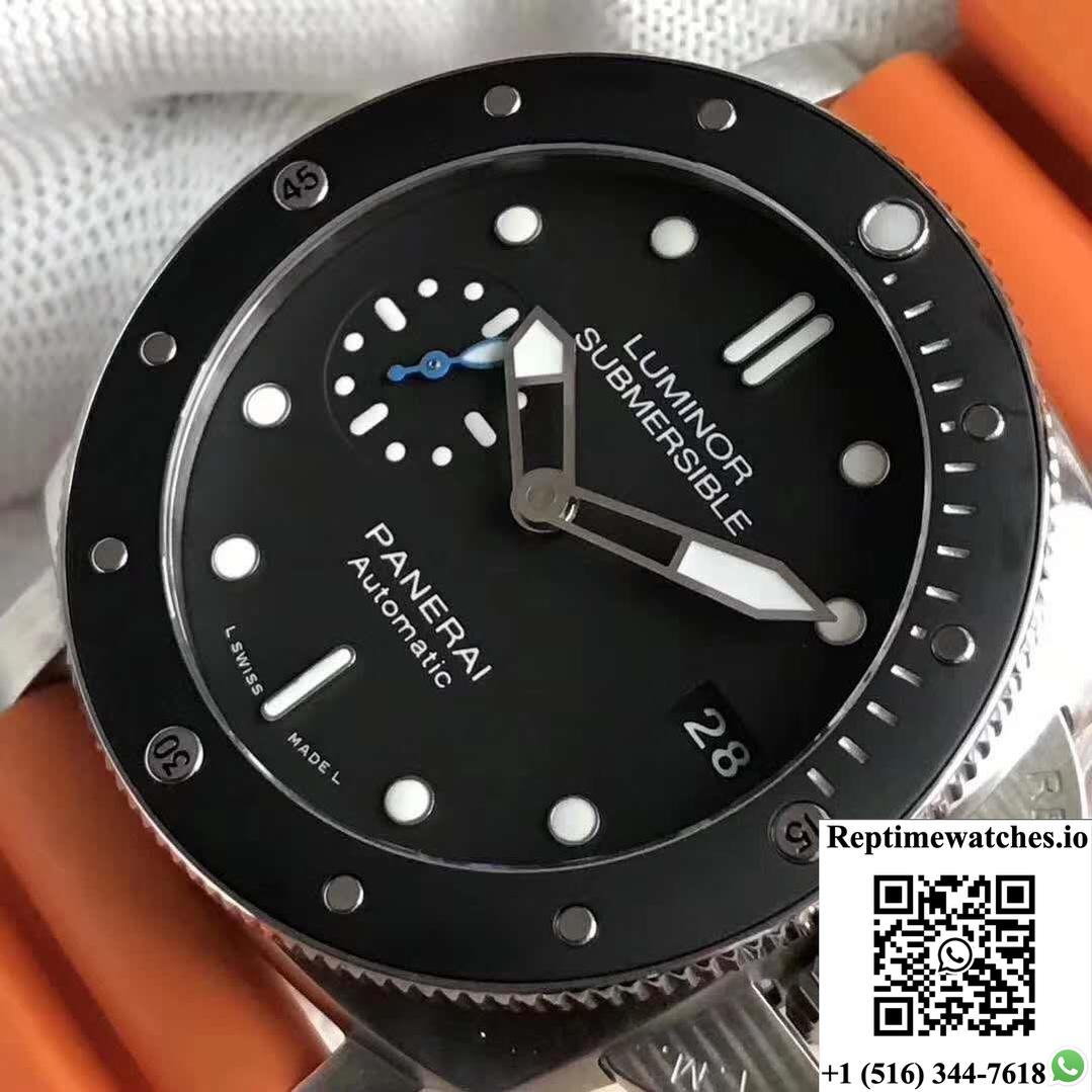 Panerai Luminor Submersible Pam1389 Vs Factory Black Dial-Rep Time Watches
