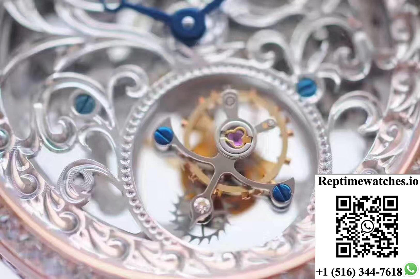 Piaget Tourbillon V6 Factory Carved Skeleton Dial-Rep Time Watches
