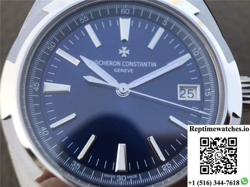 Vacheron Constantin Overseas 47040 Jj Factory Leather Strap Blue Dial-Rep Time Watches