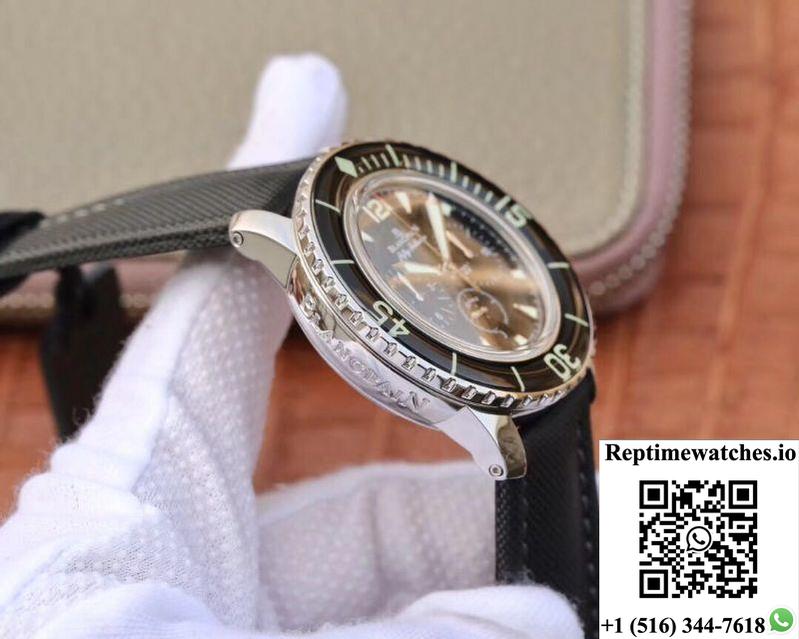 Blancpain Fifty Fathoms Chronographe Flyback 5085F-1130-52A Om Factory Black Nylon Strap Black Dial-Rep Time Watches