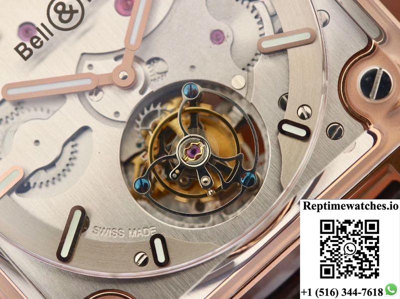 Bell & Ross Br-X2 Tourbillon 18K Rose Gold Stainless Steel Brushed Dial-Rep Time Watches