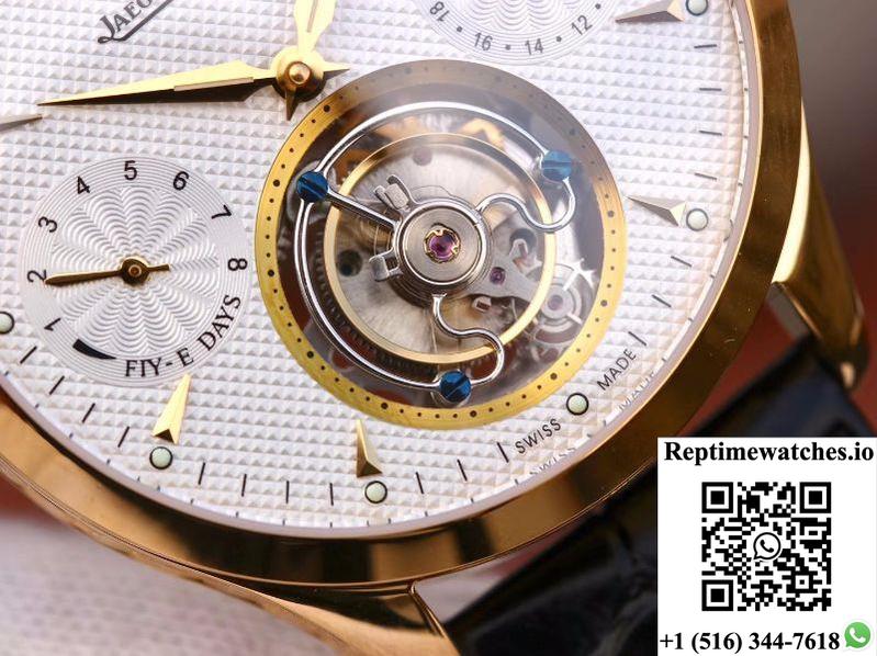 Jaeger-Lecoultre Master Grande Tourbillon 18K Yellow Gold White Dial-Rep Time Watches