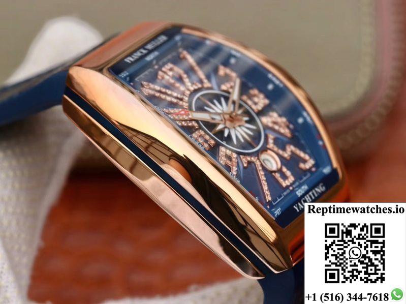 Franck Muller Vanguard V45 25Th Anniversary Blue Dial-Rep Time Watches