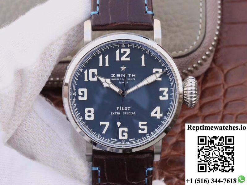 Zenith Pilot Type 20 Extra Special 03.2430.3000.21.C738 Xf Factory Blue Dial-Rep Time Watches