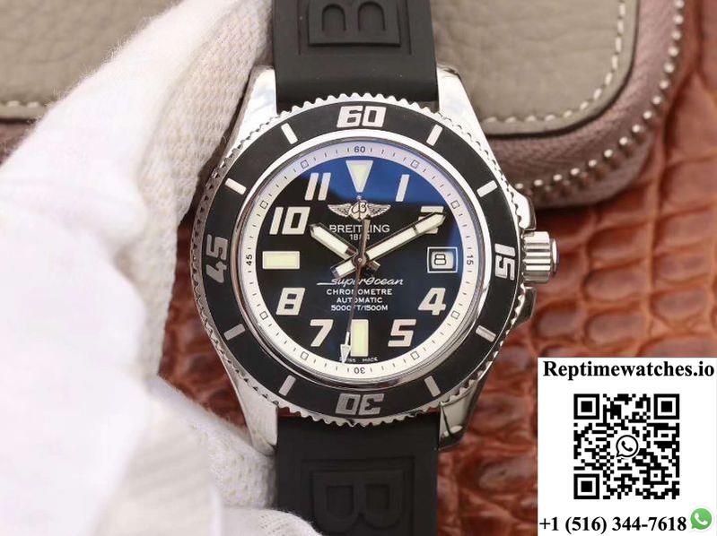 Breitling Superocean 42 Abyss White A1736402/Ba29 Zf Factory Black Dial-Rep Time Watches