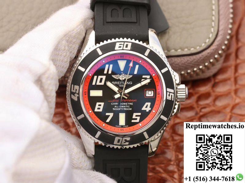 Breitling Superocean 42 Abyss Red A1736402/Ba31Bkrd Zf Factory Black Dial-Rep Time Watches