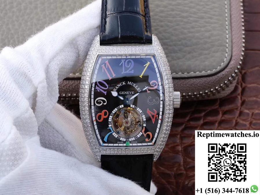 Franck Muller Crazy Color Dreams Tourbillon 8880 Black Dial-Rep Time Watches