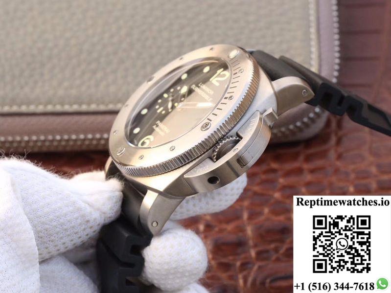 Panerai Luminor Submersible 1950 Amagnetic 3 Days Titanium Pam389 Vs Factory V2 Black Dial-Rep Time Watches