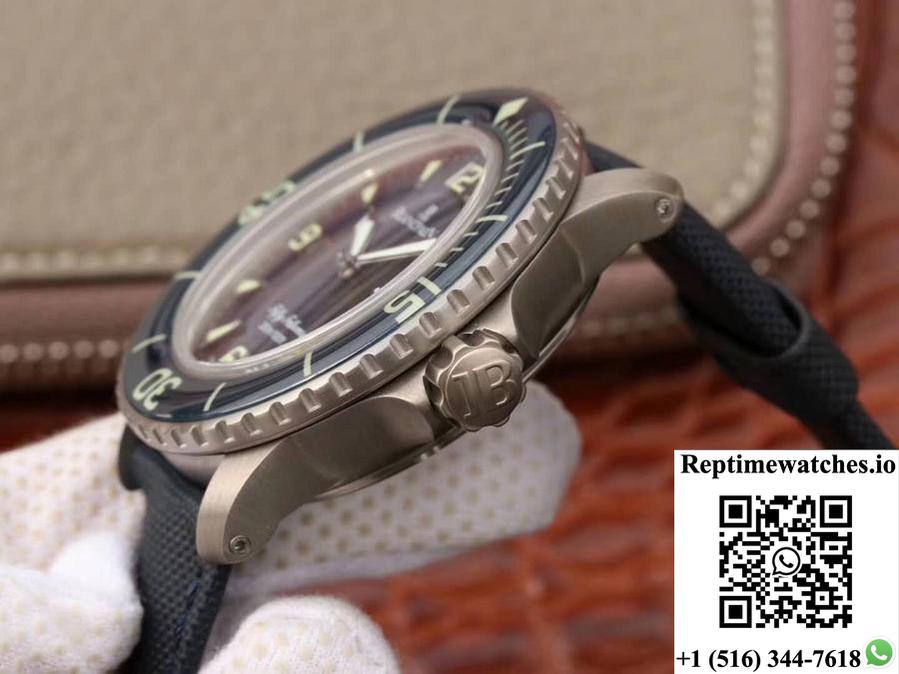 Blancpain Fifty Fathoms 5015-12B40-O52 Zf Factory Blue Dial-Rep Time Watches