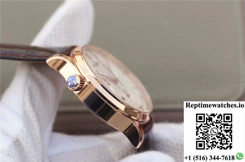 Jaeger-Lecoultre Master Calendar 1428421 Rose Gold White Dial-Rep Time Watches