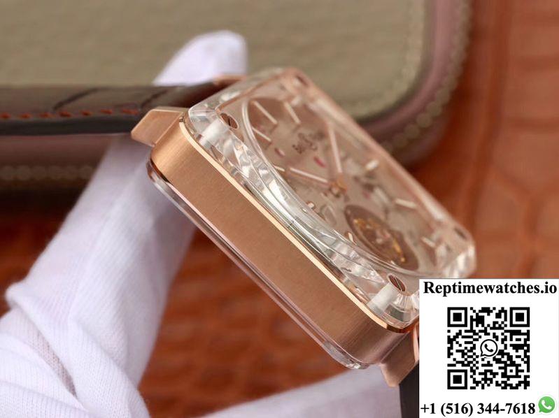 Bell & Ross Br-X2 Tourbillon 18K Rose Gold Stainless Steel Brushed Dial-Rep Time Watches