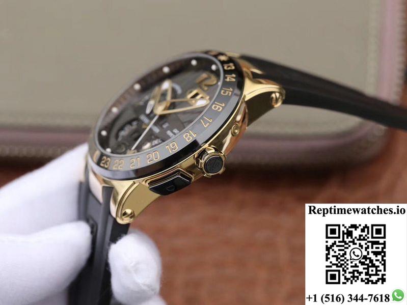 Ulysse Nardin El Toro 322-00-3 18K Yellow Gold Black Dial-Rep Time Watches