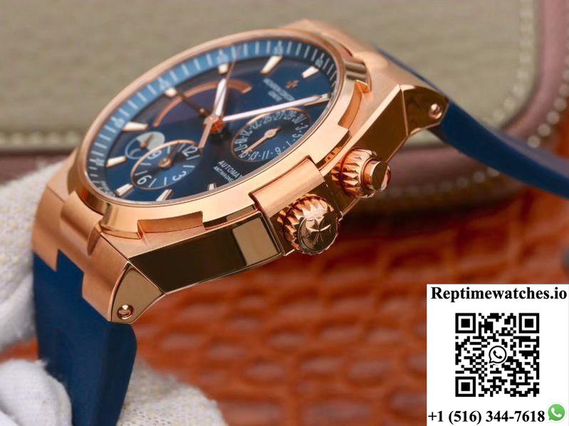 Vacheron Constantin Overseas 44Mm Twa Factory 18K Rose Gold Blue Dial-Rep Time Watches