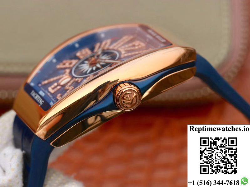 Franck Muller Vanguard V45 25Th Anniversary Blue Dial-Rep Time Watches