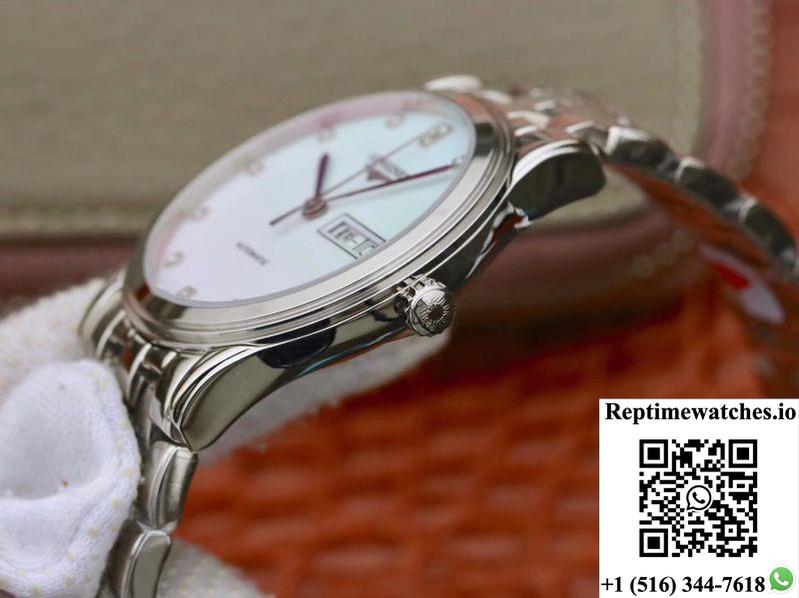 Longines Flagship Double Calendar L4.899.4.12.602 Gk Factory White Dial-Rep Time Watches