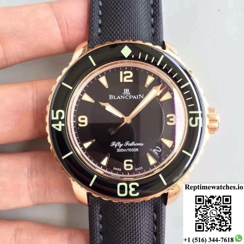 Blancpain Fifty Fathoms 5015-3630-52 Zf Factory Black Dial-Rep Time Watches