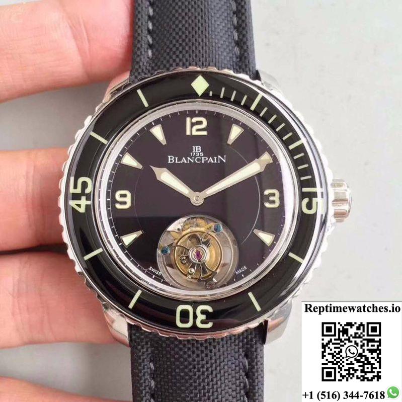 Blancpain Fifty Fathoms Tourbillon Jb Factory Black Dial-Rep Time Watches