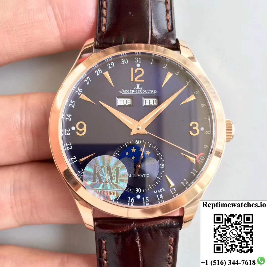 Jaeger-Lecoultre Master Calendar 1552520 Km Factory Blue Dial-Rep Time Watches