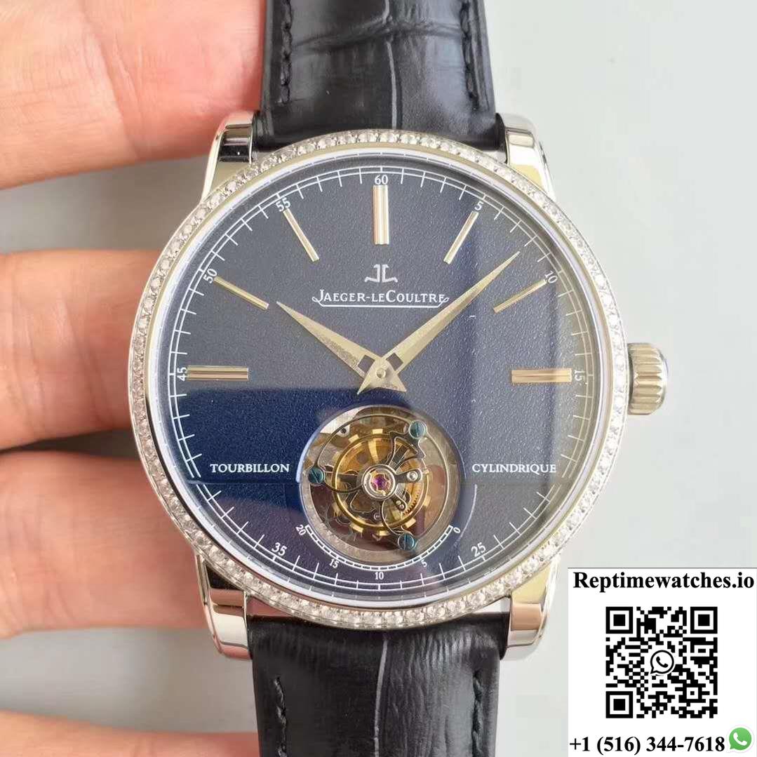 Jaeger-Lecoultre Master Grande Tradition Tourbillon R8 Factory Blue Dial-Rep Time Watches