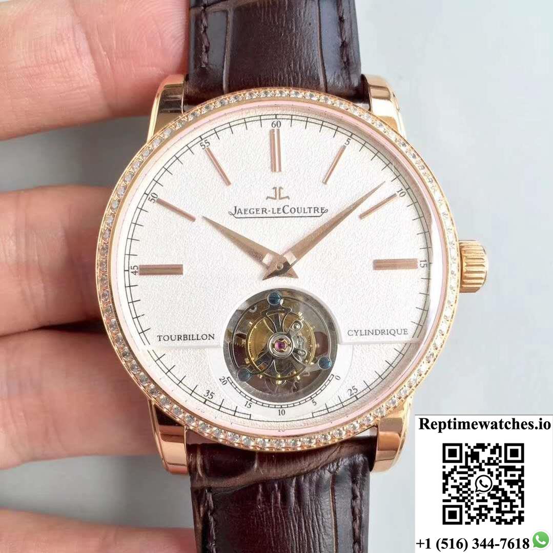 Jaeger-Lecoultre Master Ultra Thin Q1322410 Tourbillon Beige Dial-Rep Time Watches