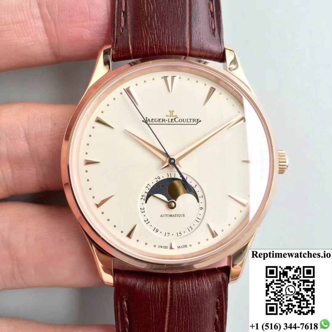 Jaeger-Lecoultre Master Ultra Thin Moon 1362520 Zf Factory White Dial-Rep Time Watches