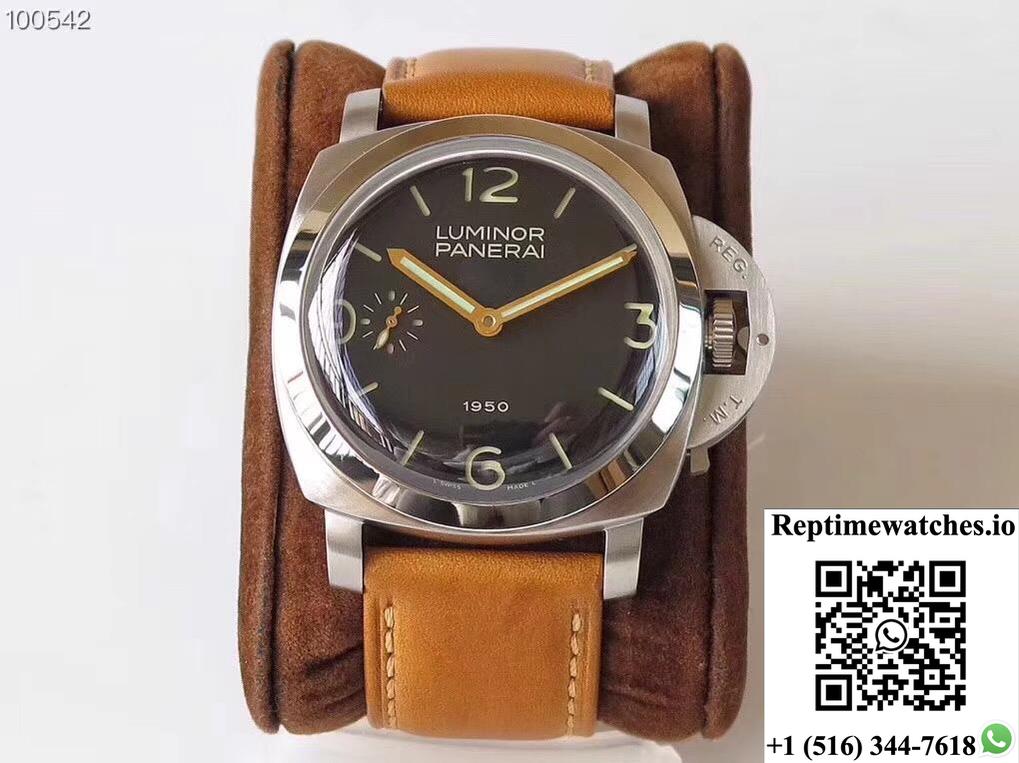 Panerai Luminor 1950 Pam127 Zf Factory Superlumed Black Dial-Rep Time Watches
