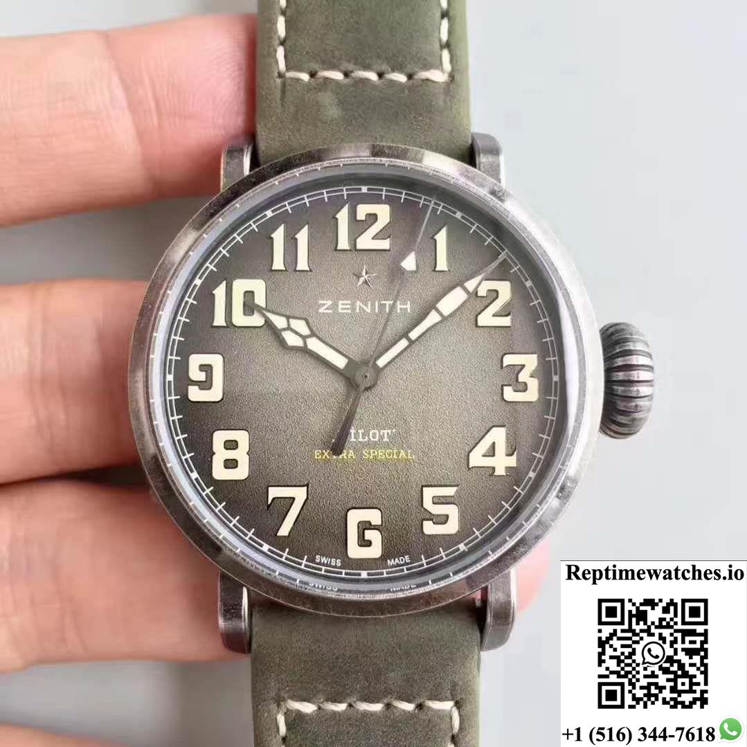 Zenith Pilot Type 20 Extra Special Ton Up 11.2430.679.21.C801 Xf Factory Anthracite Dial-Rep Time Watches