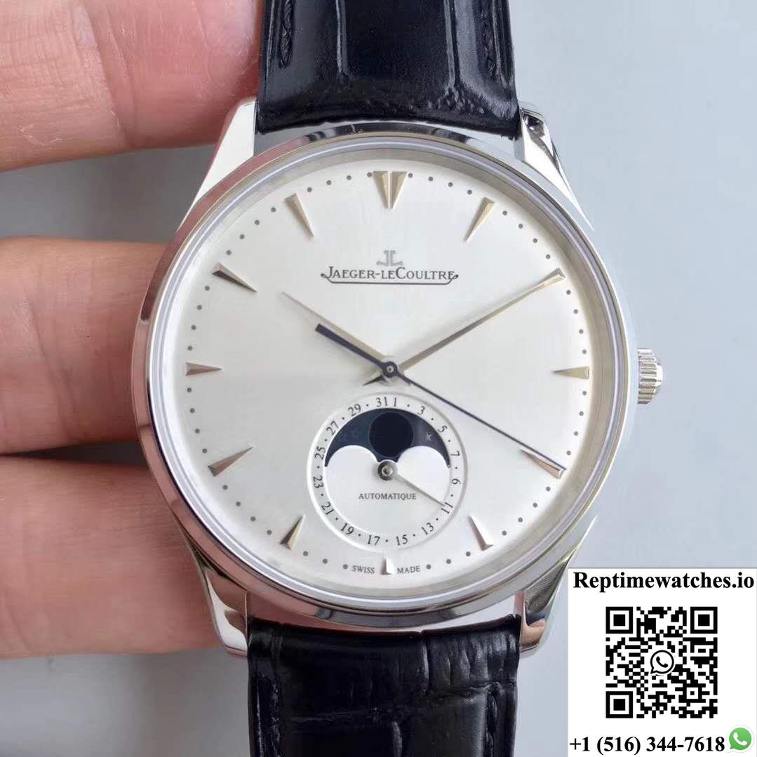 Jaeger-Lecoultre Master Ultra Thin Moon 1368420 Zf Factory Silver Dial-Rep Time Watches