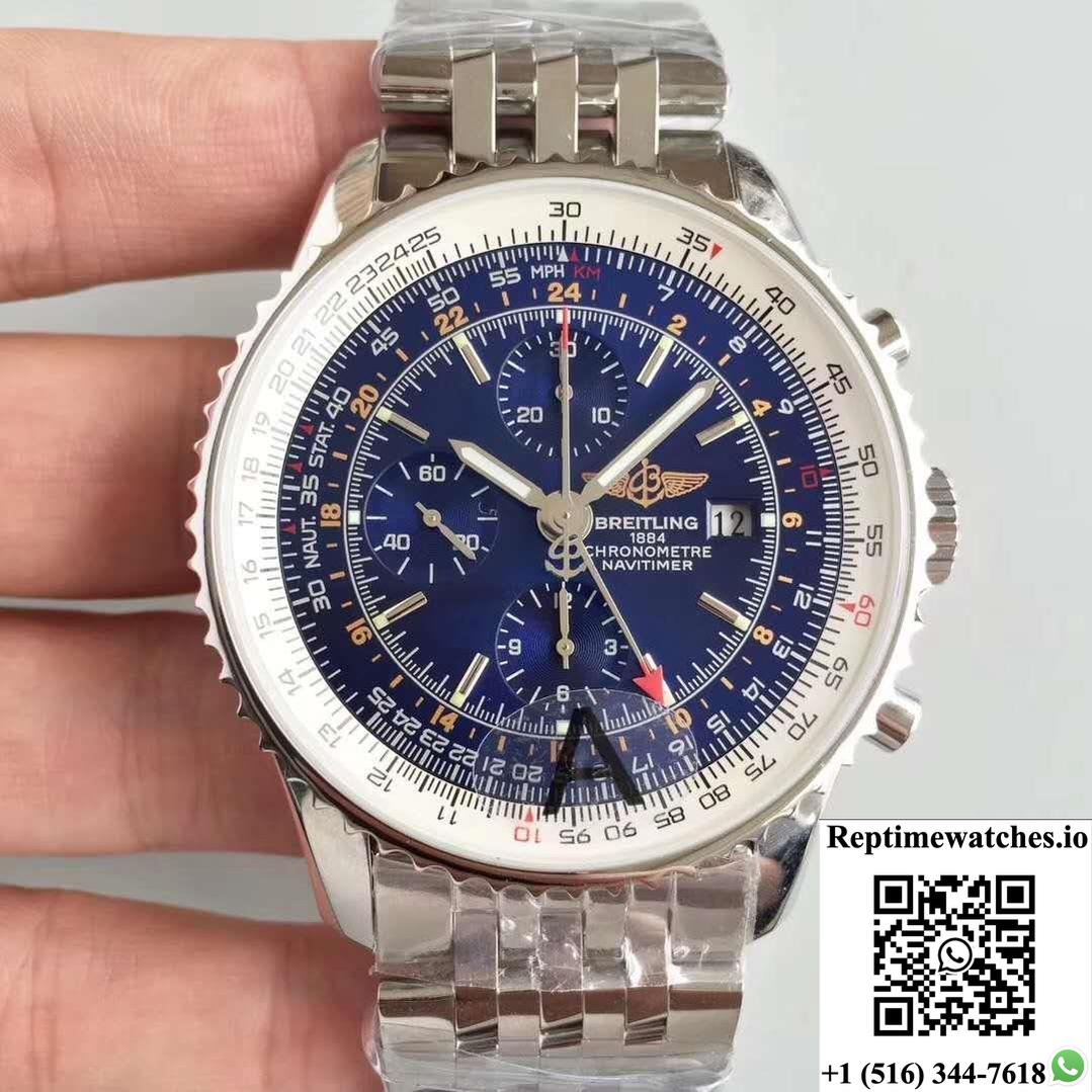 Breitling Navitimer Montbrillant Datora A21330 Jf Factory Blue Dial-Rep Time Watches