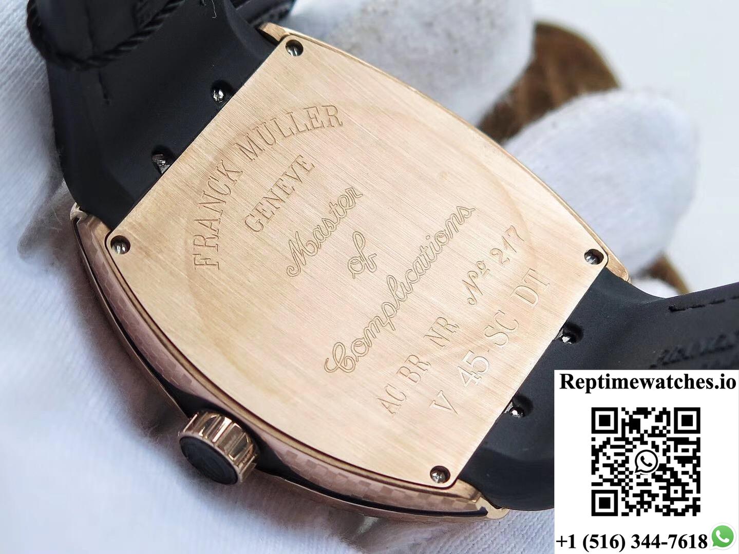 Franck Muller Vanguard V45 Rose Gold Dial-Rep Time Watches
