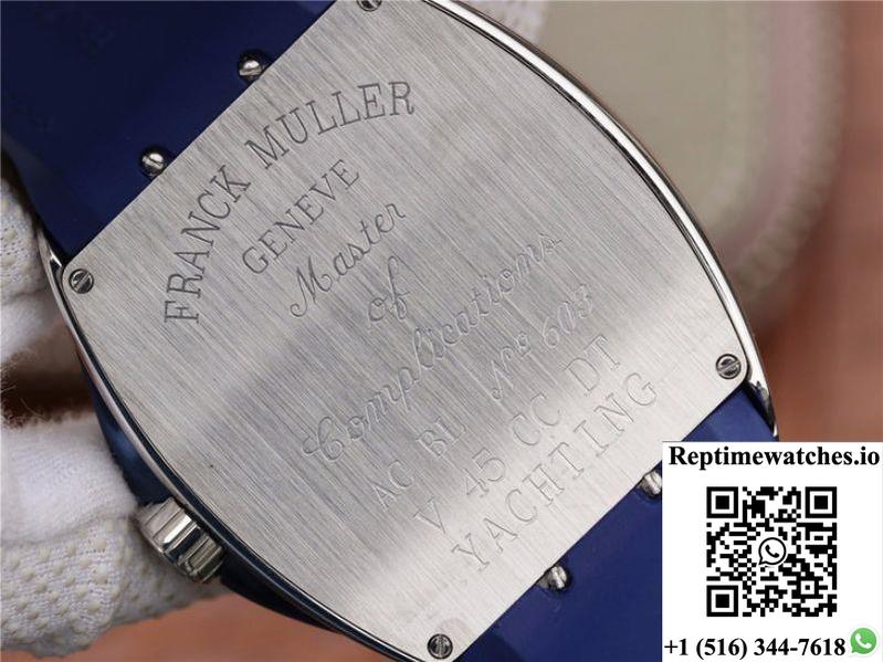 Franck Muller Vanguard V45.Sc.Dt.Ac.Bl Blue Dial-Rep Time Watches