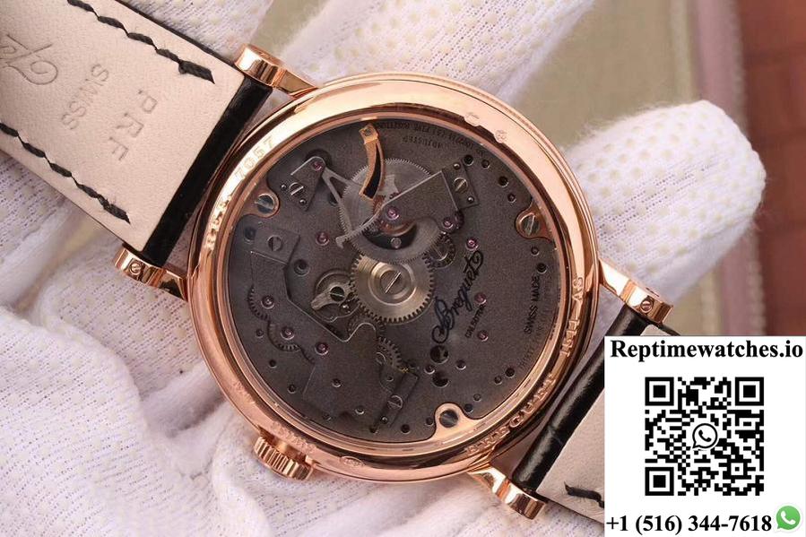 Breguet Tradition 7027 7027Br/R9/9V6 Rose Gold Grey Skeleton Dial-Rep Time Watches