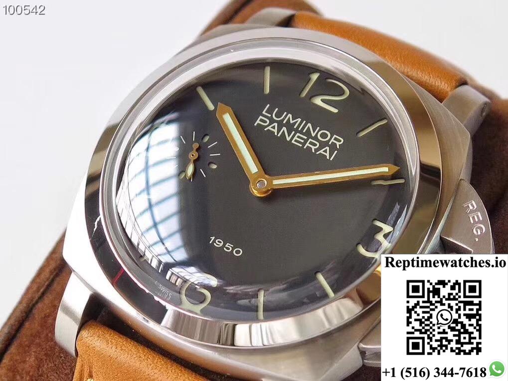 Panerai Luminor 1950 Pam127 Zf Factory Superlumed Black Dial-Rep Time Watches