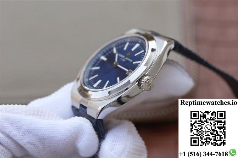 Vacheron Constantin Overseas 47040 Jj Factory Leather Strap Blue Dial-Rep Time Watches
