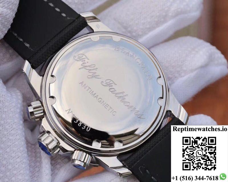 Blancpain Fifty Fathoms Chronographe Flyback 5085F-1130-52A Om Factory Black Nylon Strap Black Dial-Rep Time Watches