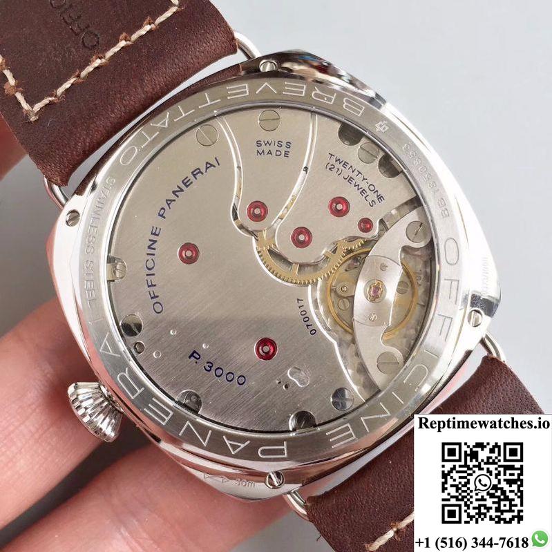 Panerai Radiomir 3 Days Acciaio Brevettato Pam687 Zf Factory Brown Dial-Rep Time Watches