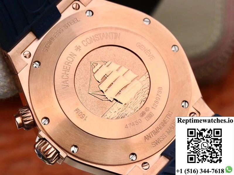 Vacheron Constantin Overseas 44Mm Twa Factory 18K Rose Gold Blue Dial-Rep Time Watches