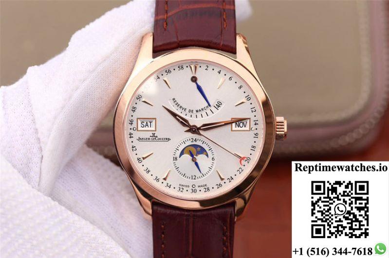 Jaeger-Lecoultre Master Calendar Q151242A Rose Gold Silver Dial-Rep Time Watches