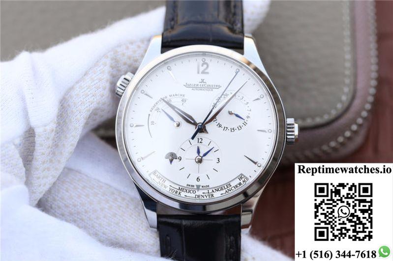 Jaeger-Lecoultre Master Geographic Steel 1428421 Silver Dial-Rep Time Watches