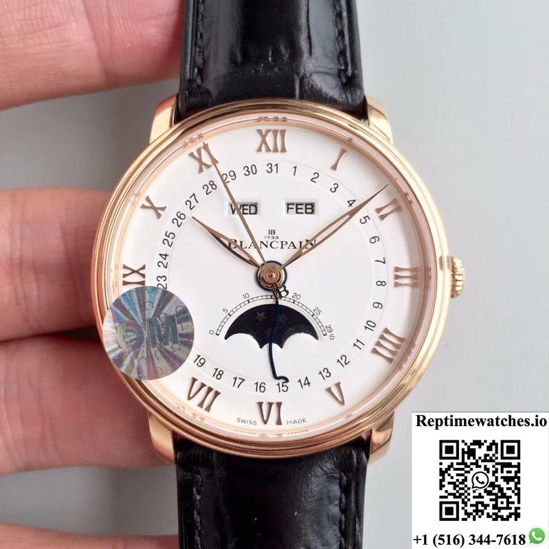 Blancpain Villeret 6654-3642-55B Om Factory White Dial-Rep Time Watches