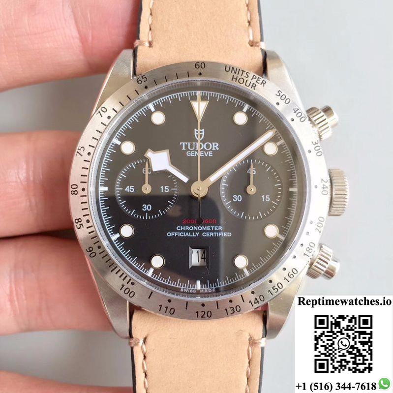 Tudor Heritage Black Bay Chrono 2018 79350-0002 Zf Factory Black Dial-Rep Time Watches