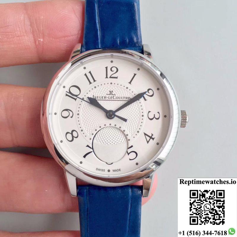 Jaeger-Lecoultre Rendez-Vous 3448420 Blue Leather Strap White Dial-Rep Time Watches